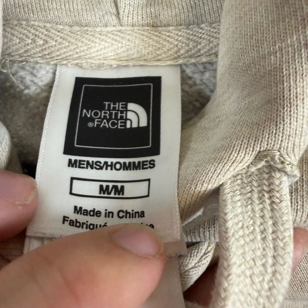 The North Face Mens Tan Logo Pullover Hoodie Sweatshirt Medium 8189